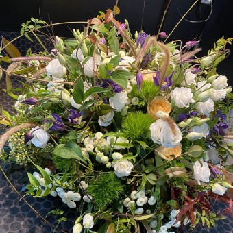 Coussin rond champêtre 